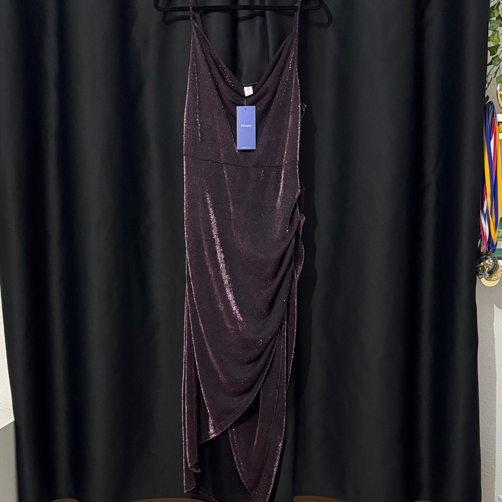 Chic Plum High Low Dress